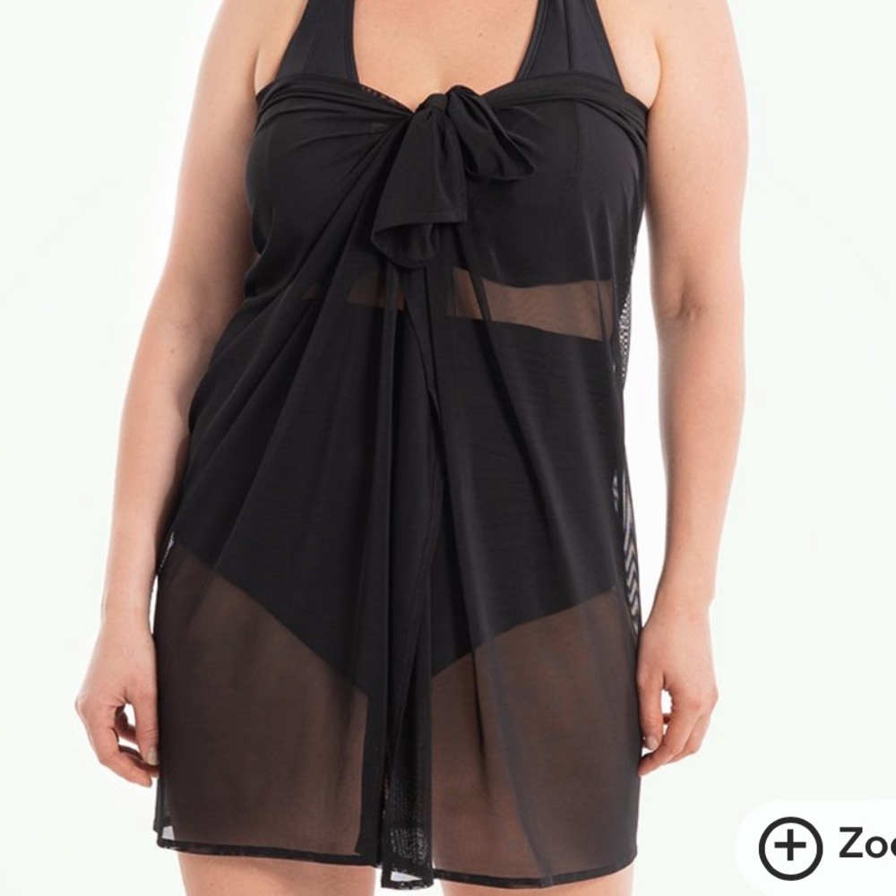 Shapermint Swim Multi-way Sarong black